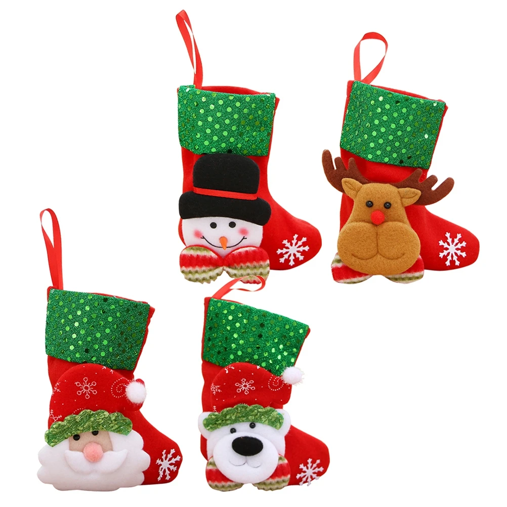 

12 Pcs Christmas Stocking Ornaments Novelty Party Decorations Hanging Sock Non-fading Tree Festive Atmosphere