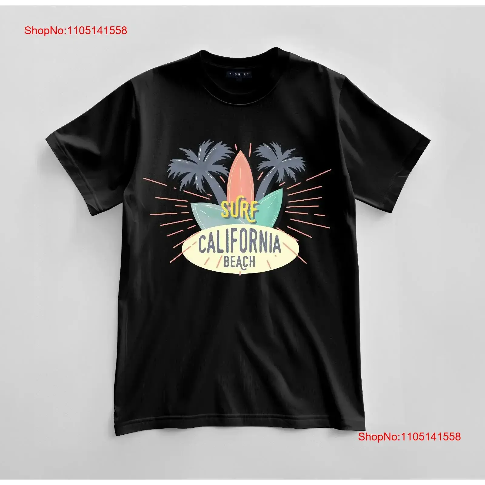 

Футболка для серфинга California Beach на заказ, дизайнерский трикотаж, винтажная стираная повседневная уличная одежда, топ для повседневной носки, мягкий и удобный