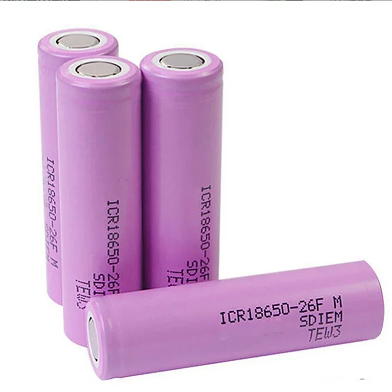ICR18650 New Original 2600mAh 3.7V For Samsung 18650 26F Batteries Rechargeable Li-ion Battery For Flashlight