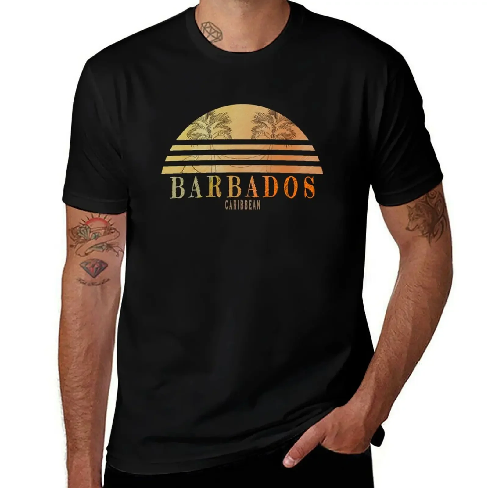 Vintage Barbados retro design T-Shirt blacks anime t shirts customs design your own tee shirts for men