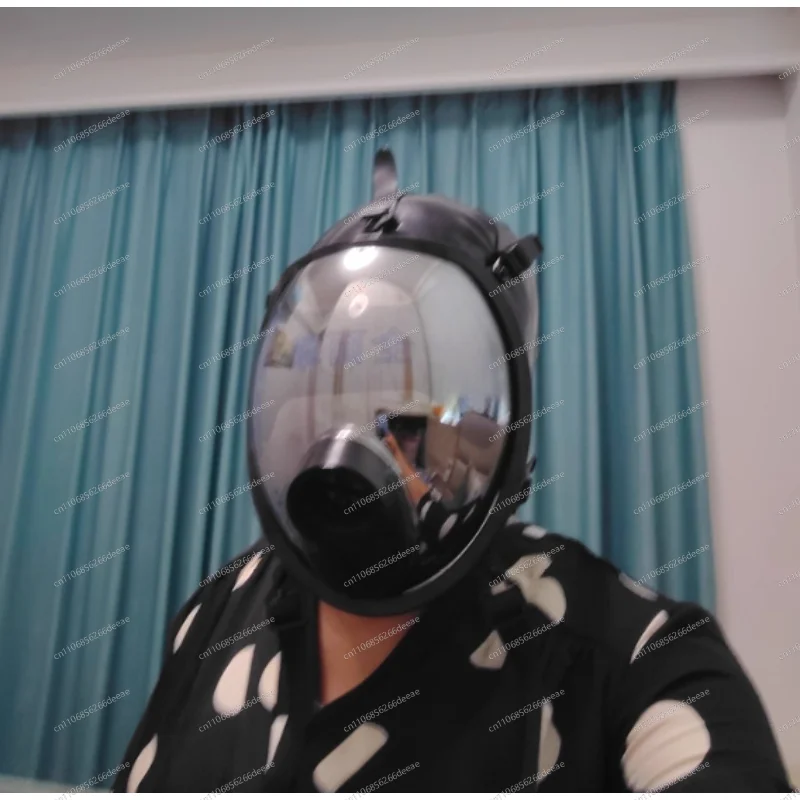 YbjShirt Kugelförmige Spiegel-Gasmaske Neues Großes Sichtfeld Vollmaske Versilberte Linse