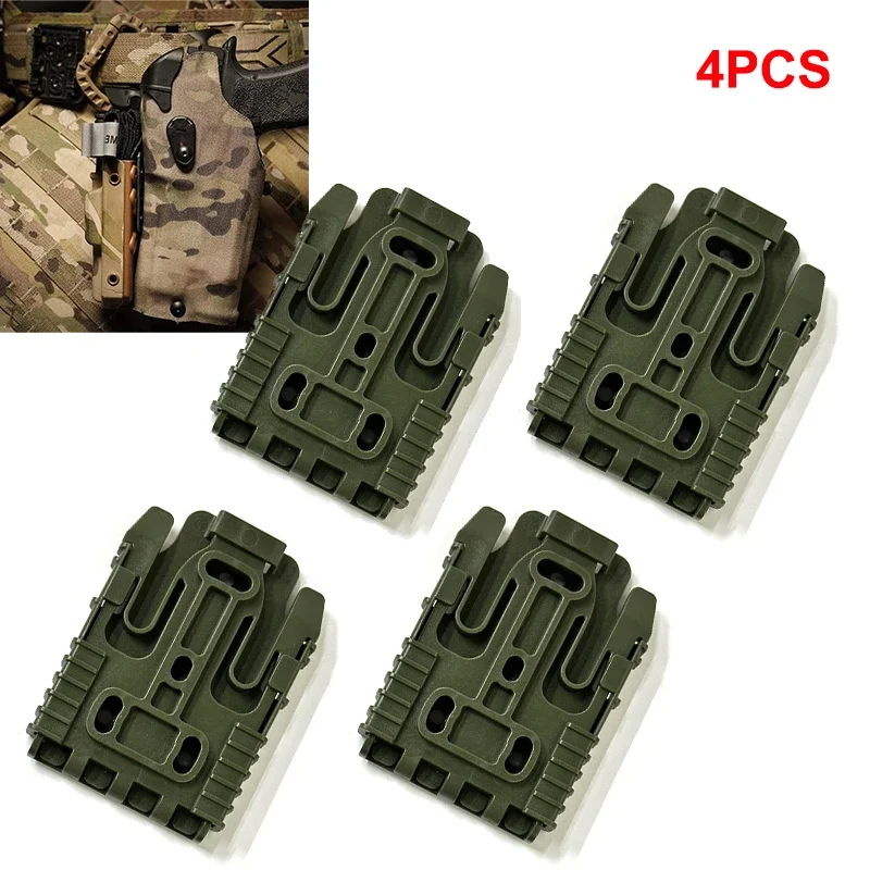 1/4PCS Tactical Quick Locking System Kit with QLS 19 22 Receiver Plate Platform Attachment for Duty Holster Adapter Base