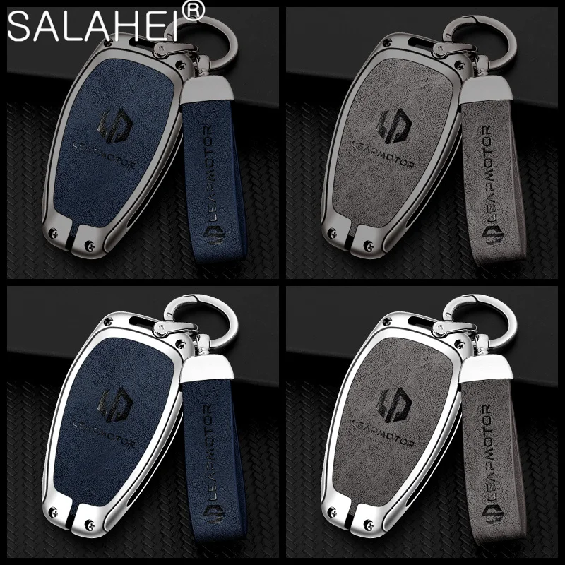 Zinc Alloy Car Key Cover Case Holder Key Bag Shell Protector Fob For Leapmotor T03 S01 C11 C01 Keychain Auto Styling Accessories