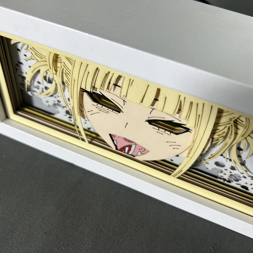 My Hero Academia Himiko Toga Led Light Box Manga Gadget Gaming Room Decor Night Lamp Birthday Gift Paper Cut Shadow Lightbox