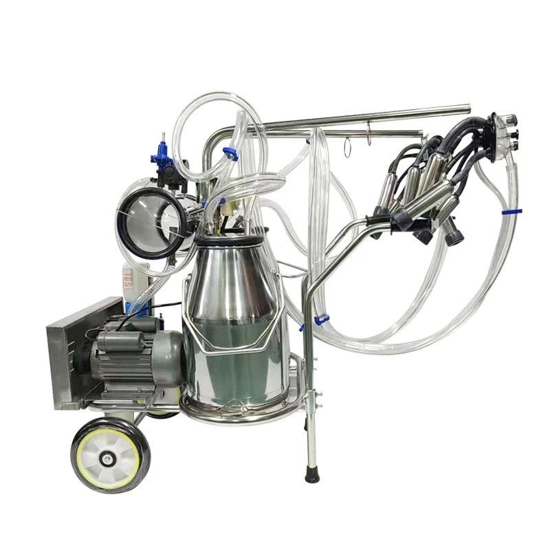 High Quality Cow Penis Trolley Milking Machine for Sale