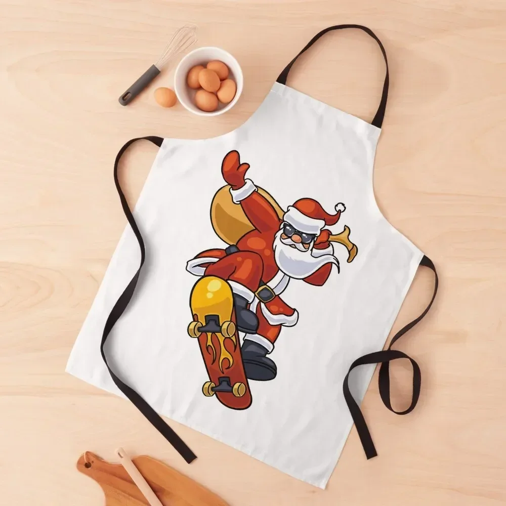 

Christmas skateboardingsanta Apron beauty master For Cosmetologist home women professional hairdresser Apron