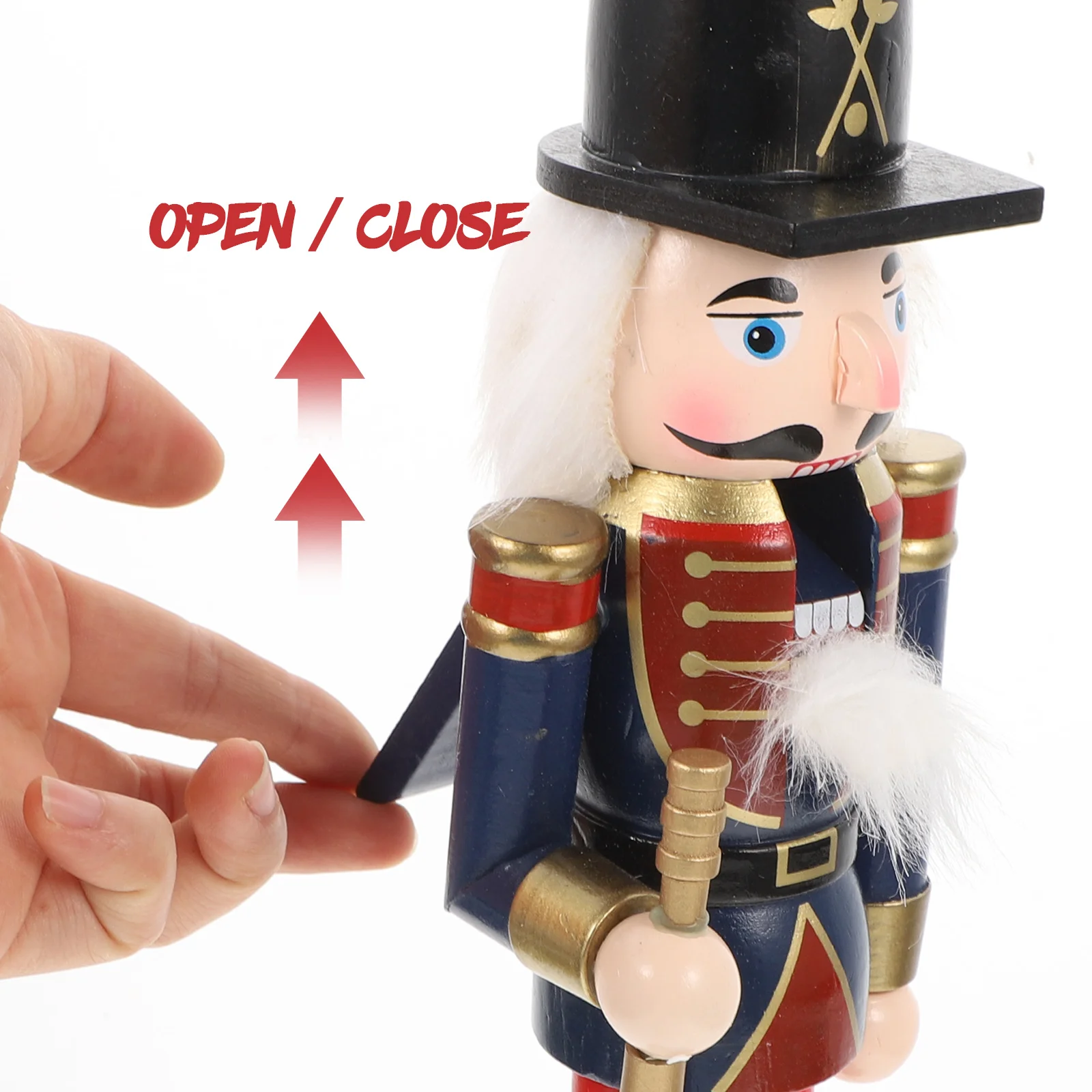 

Nutcracker Soldier Ornament Special Occasions Decoration Wood Nutcrackers USB Living Room Bathroom
