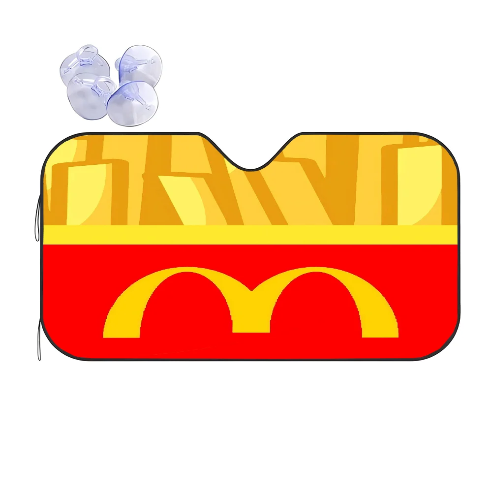 M-McDONALD S غطاء الزجاج الأمامي سيارة الزجاج الأمامي راية نافذة السيارة الظل الزجاج الأمامي ظلة ديكور السيارة الغربية