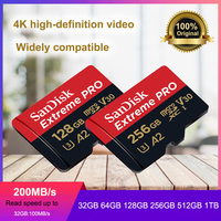 SanDisk Extreme PRO Micro SD Card  512GB 256GB 128GB Micro SD 1TB Flash Memory Card SD U3 4K V30 Microsd TF Cards With Adapter