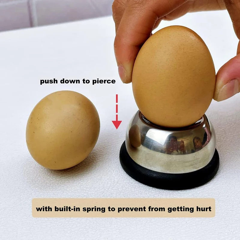 Egg Piercer for Hard Boiled Eggs Stainless Steel Egg Prickers Egg Separator Tool Egg Punch Kitchen Gadgets