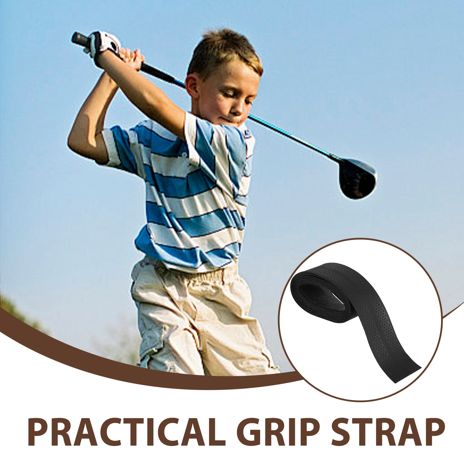 

Golf Grip Tape White Waterproof PU Durable Anti-Skid Sweat Absorbing Grip Wrap Tape Portable Golf Sports Supplies