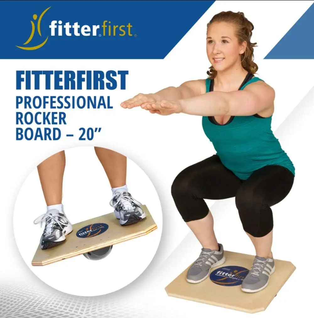 20” Professional Wooden Rocker Board for Home Exercise, Enhance Balance