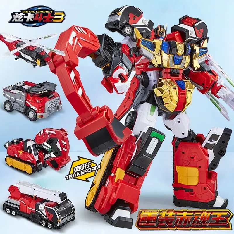 

Металлический Cardbot S FLAMENOVA Flame Nova, красная пожарная машина, трансформирующий робот-автомобили, игрушки, экшн-фигурка, трансформация, подарок для детей