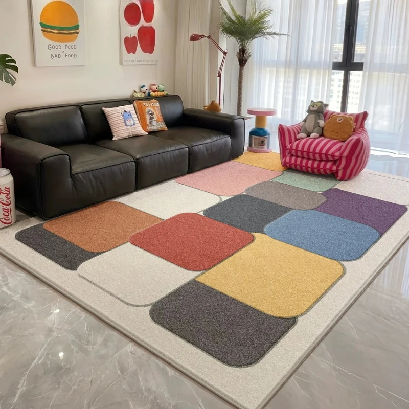 

Large Area Bedroom Decor Plush Carpet Dopamine Color Carpets for Living Room Thick Washable Study Floor Mat Home Fluffy Soft Rug