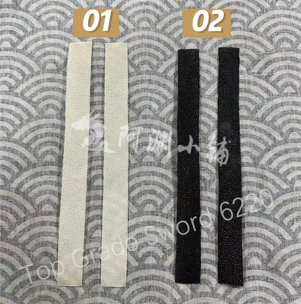 High Quality 2Piece Real Rayskin Samegawa For Japanese Samurai Katana Sword Wakizashi Tanto Tsuka Handle Hilt Fittings