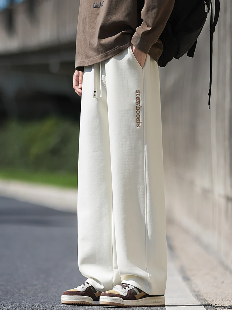 

Men's Casual Loose Straight Leg Pants Autumn Spring New Sle High Street Faionable Versatile Long Sports Leisure Trousers