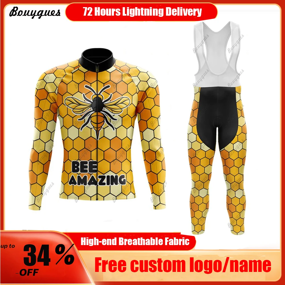 2023 New Bee Winter Fleece Pro Cycling Jersey Set Mountian Bicycle Clothes Wear Ropa Ciclismo Racing Bike Clothing Cycling Set