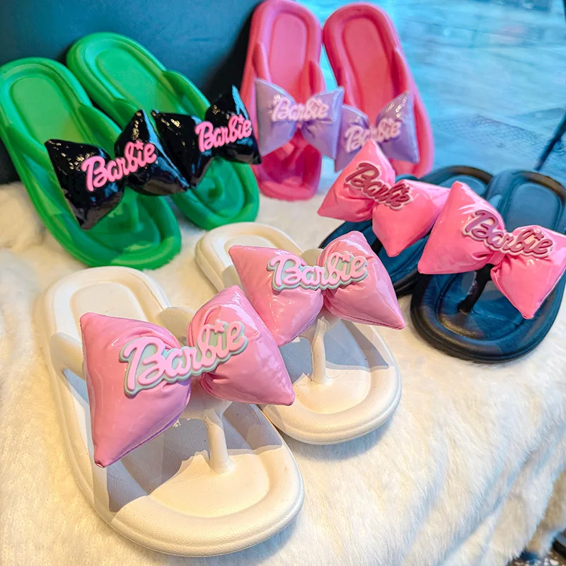 Kawaii Barbies Series Women House Slippers Students Sweet Bathroom Anti-Slip Slippers Wear Outside Versatile Sandals Girl Gift