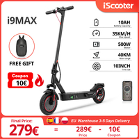 iScooter i9MAX Electric Scooter 10 Inch 500W Motor 36V 10Ah Battery 30-40km Range 30km/h Speed Dual Honeycomb Tires With APP