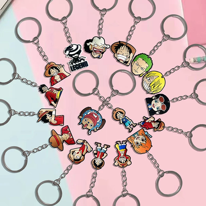 Llavero de One Piece, Colgante para Mochila Escolar, Decoración, Porta Llaves, Decoración de Anime, Hebilla para Llaves, Recuerdos para Fiestas de Cumpleaños