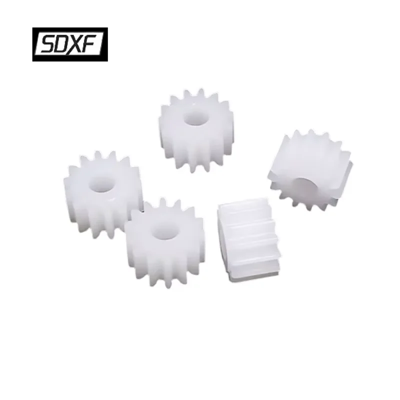 Plastic Flat Spur Gear 0.5Mod 8/9/10/11/12/13/14/15/16/18 Teeth Nylon Pinion Gear With Tight Pin OEM Custom