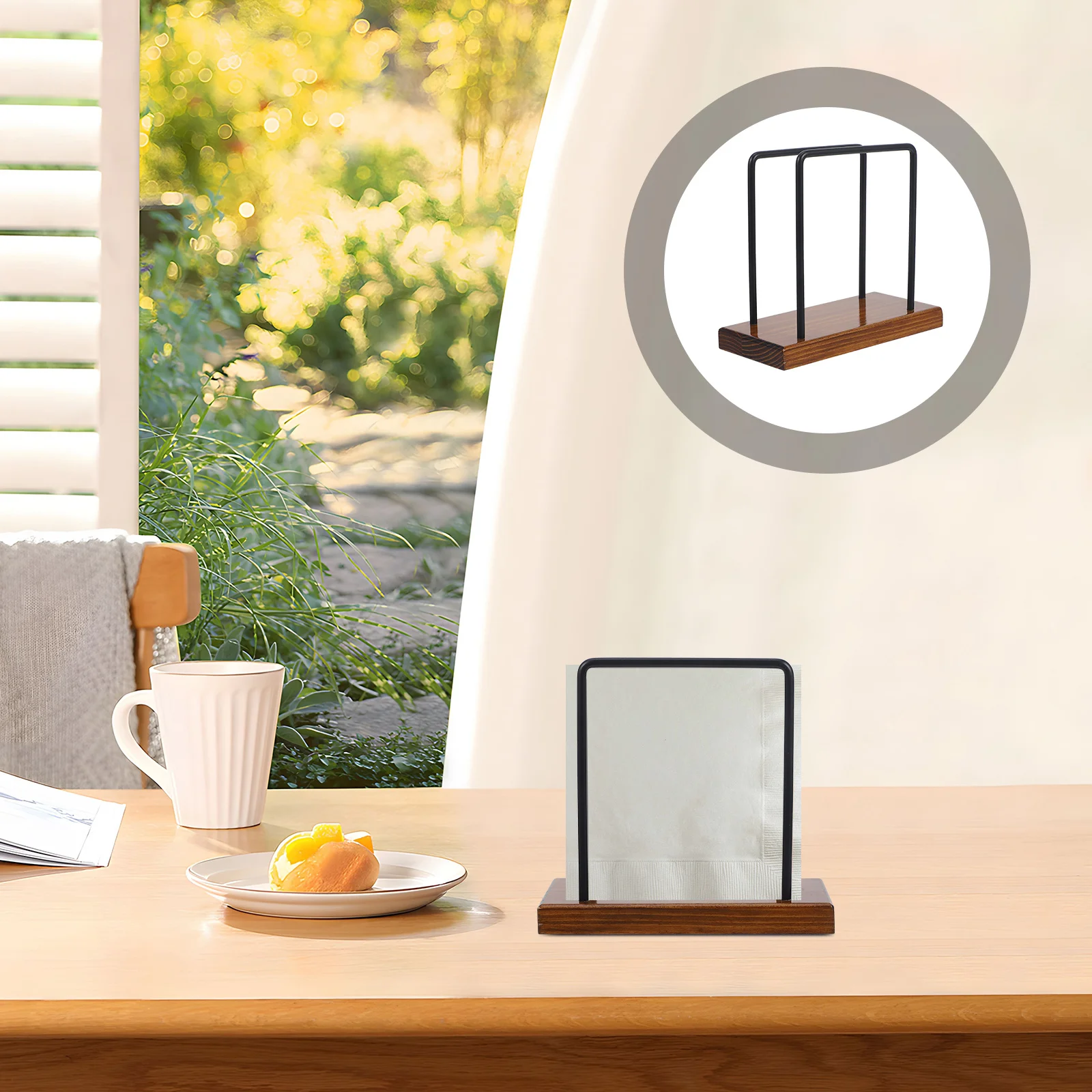 

Napkin Holder Rustic Tabletop Stand For Kitchen Napkin Holder For Table Dining Room Paper Tissue Dispenser Organizer