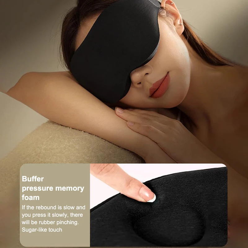 ثلاثية الأبعاد تعتيم قناع النوم النوم قناع عين الغمامة للجنسين لينة التعب الإغاثة غطاء العين ليلة النوم المعونة النوم التصحيح #3