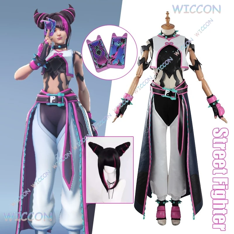 Game SF6 Han Juri Cosplay Kiriko Cosplay Costume Sexy Suit Street Fighter Game 6 Women Halloween Carnival Roleplay Clothing - view 2