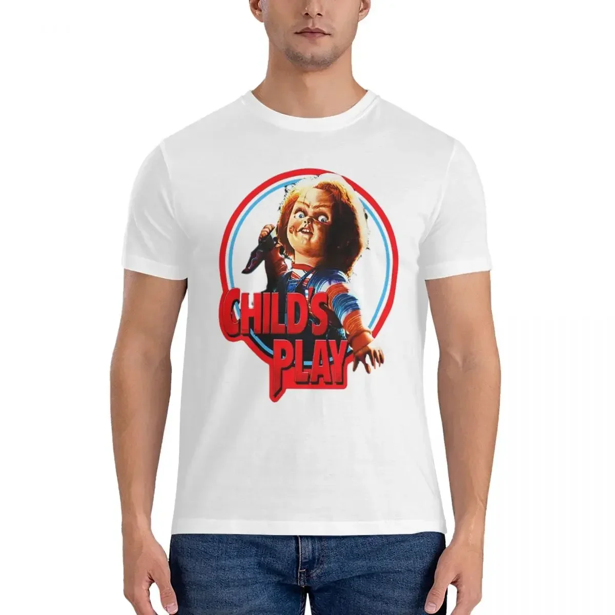 

100% Cotton Chucky T-shirt Men's Classic Oversized T Shirt Men O-Neck Summer Shirts Tops S-6XL