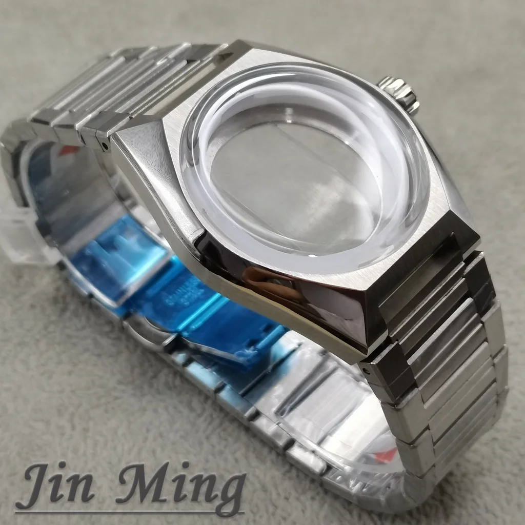 41mm High Quality Stainless Steel Watch Case Arched Glass Replacement Suitable for NH35 NH36 NH38 Movements 33mm Dial Fit