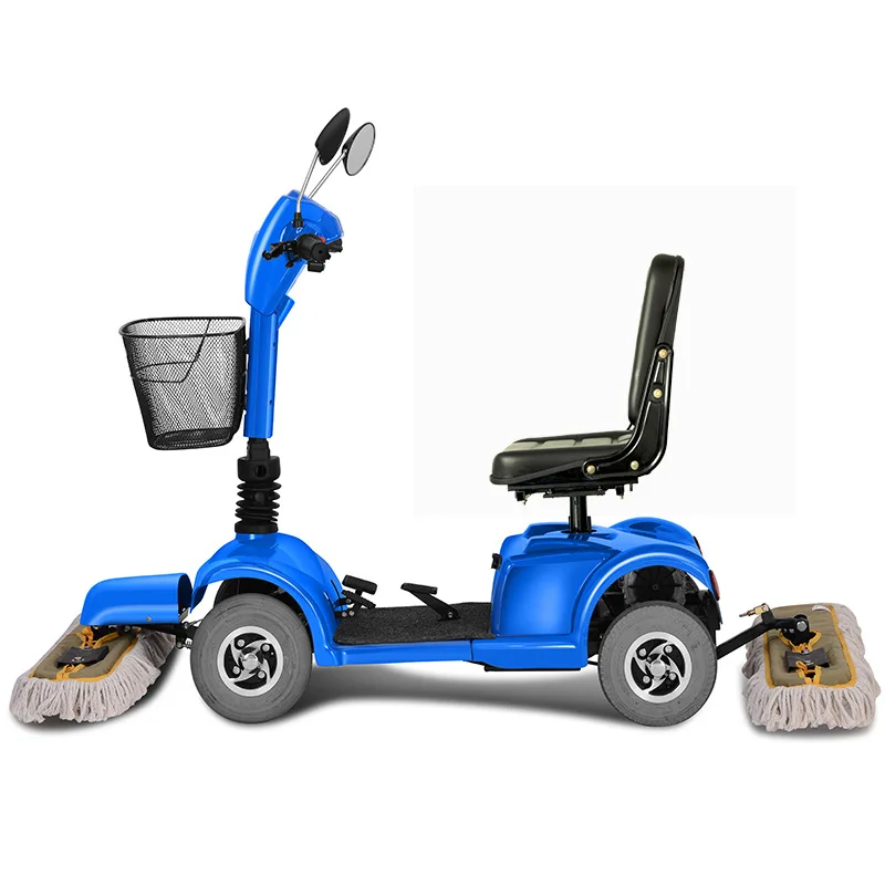 Electric Dust Trolley Four Wheels With Factory Workshop Sweeper Shopping Malls Municipal Halls Mopping Trolley