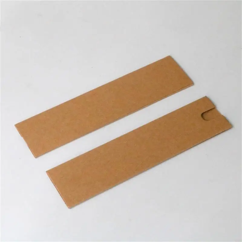 Y88B 50PCS กระดาษแข็งปากกาที่ถือกระดาษแข็งกล่องปากกากล่องบรรจุภัณฑ์กล่องบรรจุภัณฑ์ปากกาใส่คราฟท์เปเปอร์