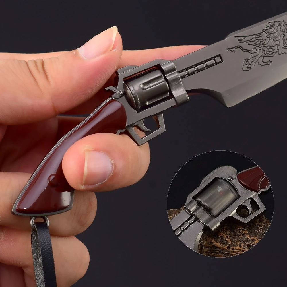 22 centimetri Fantasy Gioco Periferico Spada Lama Arma Gioco Spada Modello Tutti I Mestieri In Metallo Samurai Portachiavi Ornamento Collezione Giocattolo Regalo