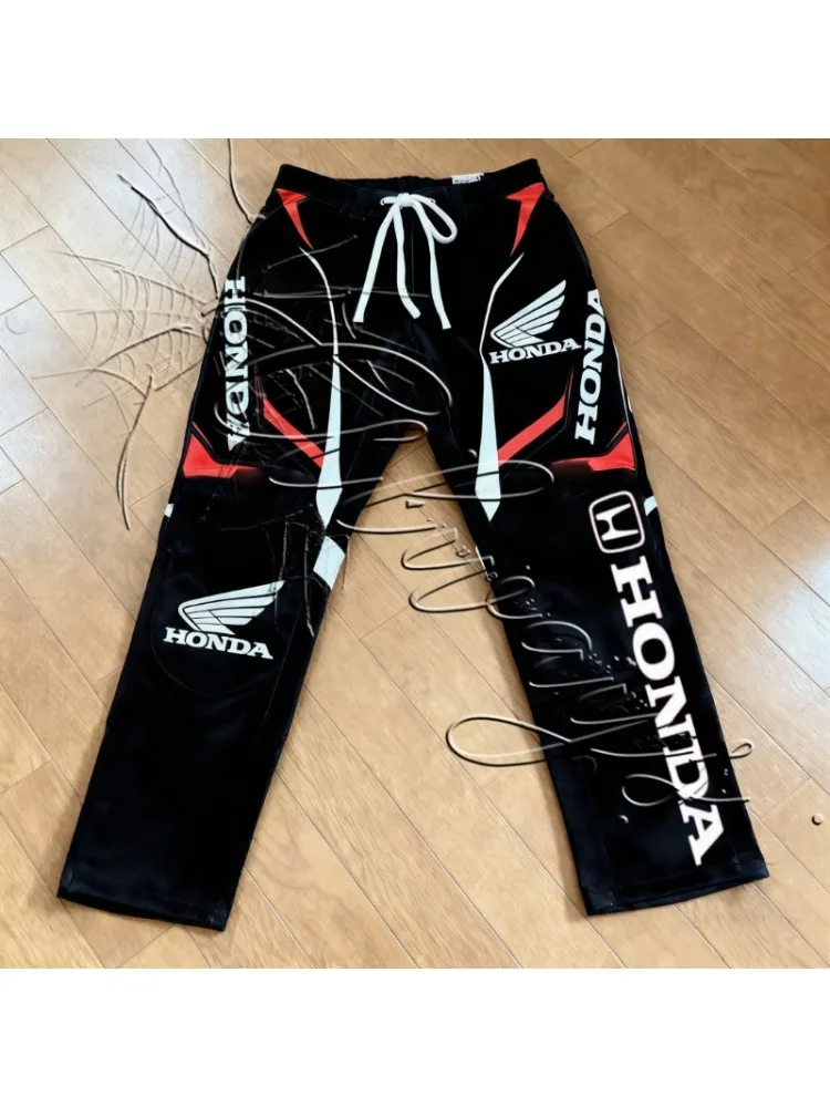 AliExpress 2026Summer New Honda Racing Fashion Street Retro Motorcycle Clothing Men's Off Road Enthusiasts Mountain Bike Speed Drying Pants