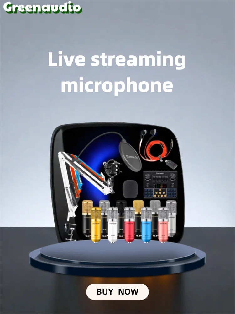 GAM-800C Microfono a condensatore da studio di registrazione di alta qualità con scheda audio C9 per giochi Karaoke Podcast Streaming live