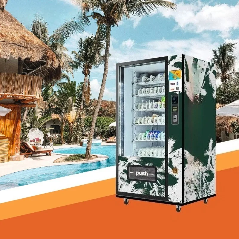 Highway Rest Stop Snack Beverage Vending Machine Large Storage Capacity Supports Mass Supply During Holiday Travel Peak Flow