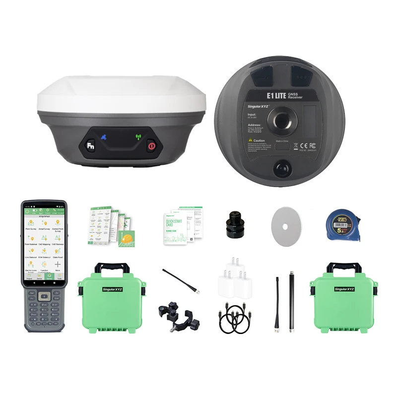 

Limited Time Offer! SingularXYZ E1 Lite UHF GNSS RTK Base and Rover Set High Precision 2cm Accuracy Permanent Software