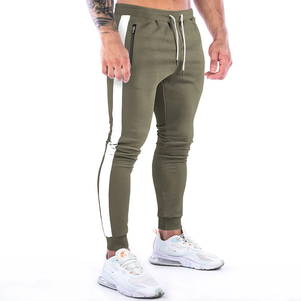 Pantalones deportivos de entrenamiento para hombre, pantalones de chándal de algodón para gimnasio, Joggers informales delgados, pantalones