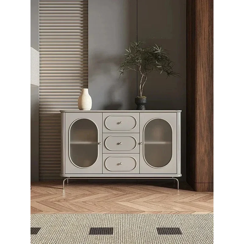 high quality French Chine Style Sidard Small Apartment Modern Minimalist Entrance Solid Wood Cinet