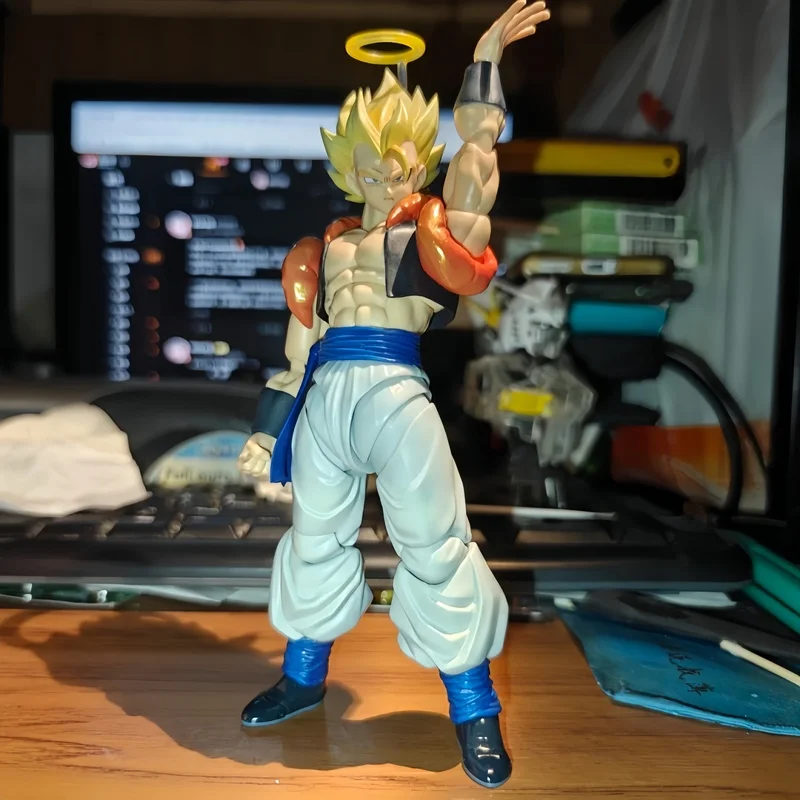 Bandai Nycc Exclusive Dragon Ball S.H.Figuarts Gogeta Super Saiyan Yellow Hair Anime Action Figure Collectible Toy In Stock