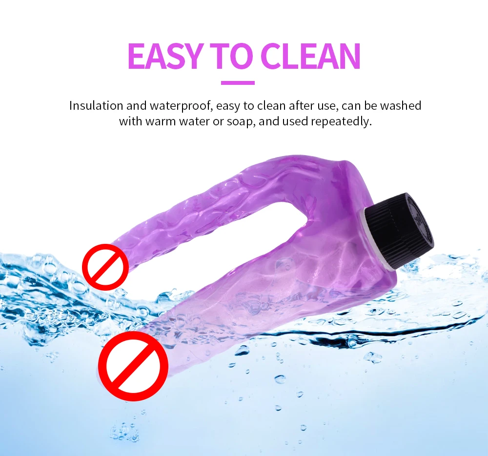 2 in 1 Double Heads Crystal Dildo G-spot Vibrator Vagina Massager Realistic Big Penis Sex Toys For Women Adults Masturbator