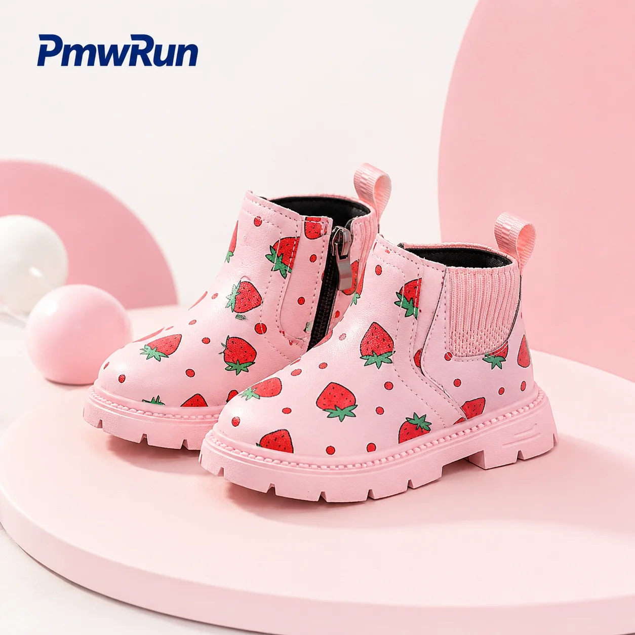 2026 Fashion Boots For Children PU Leather Waterproof Girl's Boots Anti-slippery Platform Anle Boots For Girls Autumn Footwear