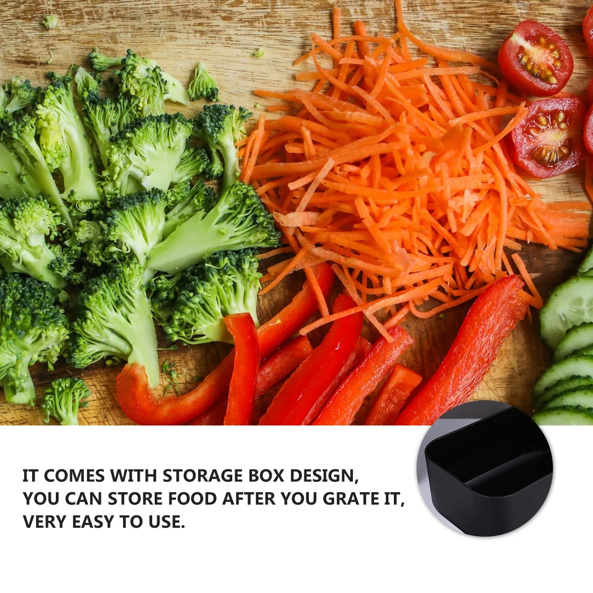 

1Pcs Premium Vegetable Grater Stainless Steel Food Shredder Multifunctional Kitchen Tool Practical Grooved Surface Easy