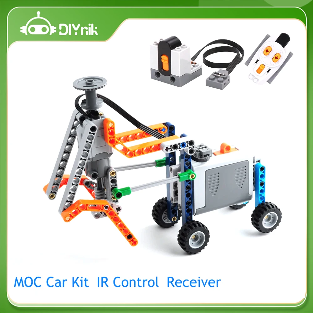 

MOC Robot PF Blocks Kit DIY Technical Cars Set AA Battery Box L Motor Compatible with Legoeds 88003 8881 Power Functions Car Toy
