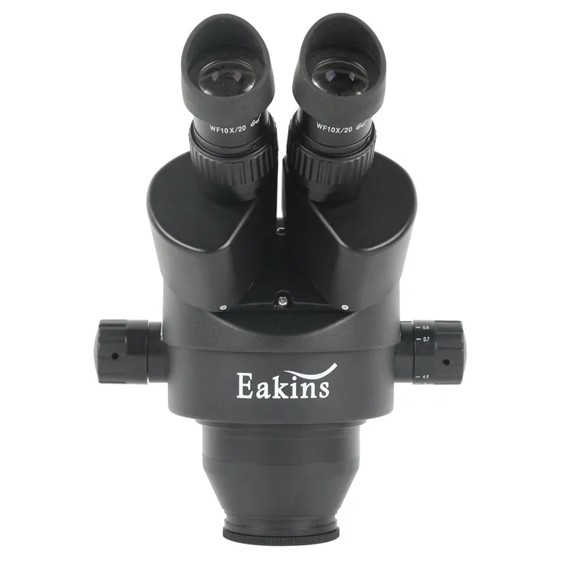 Imagem -03 - Microscópio Binocular Estéreo de Laboratório Industrial Zoom Contínuo 7x 45x com Ocular Led Wf10x para Solda Pcb de Telefone