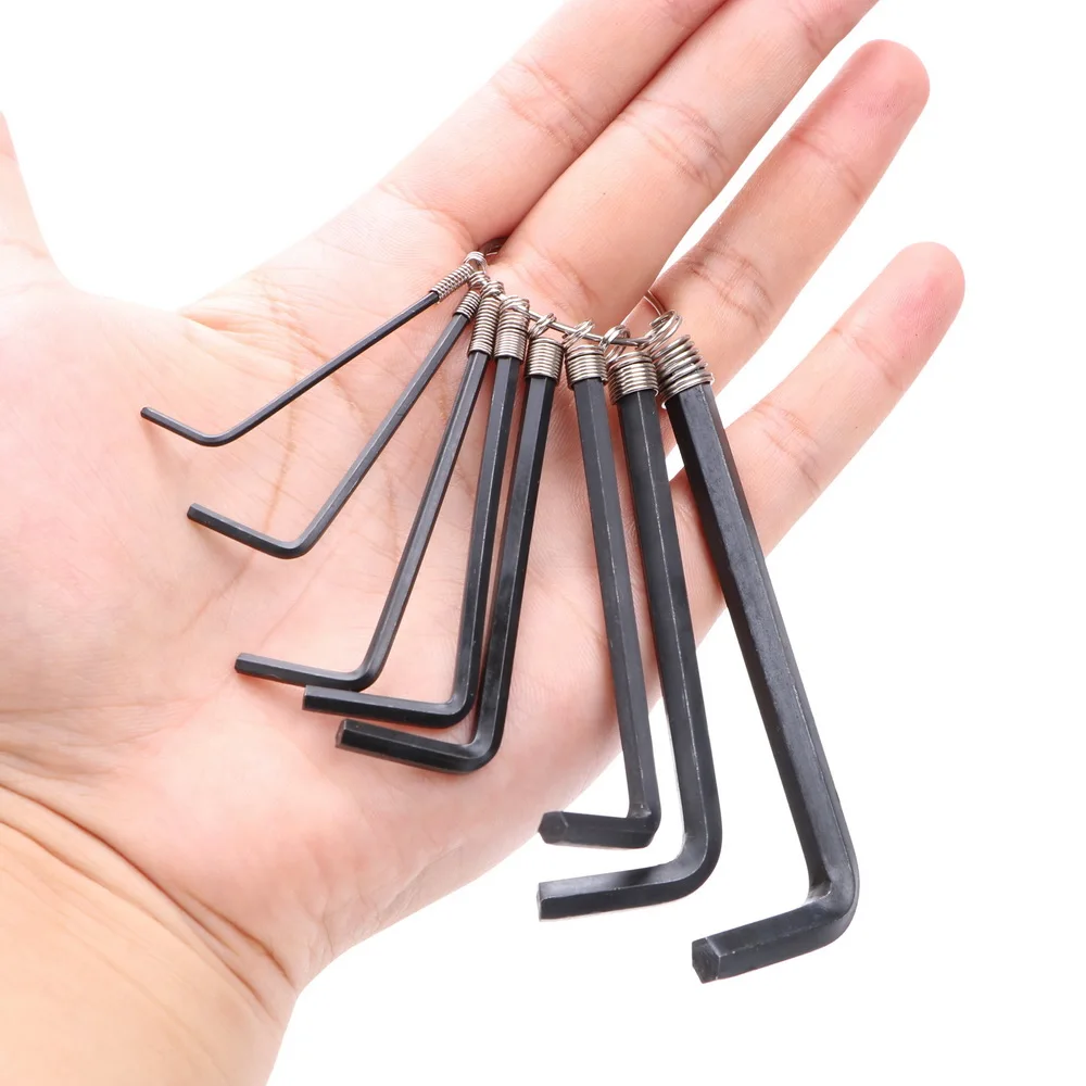 Bike Bicycle Repair Set Convenience 45 # steel Hand Tool Allen Key Wrench Hexagon Hex End 8Pcs/Set