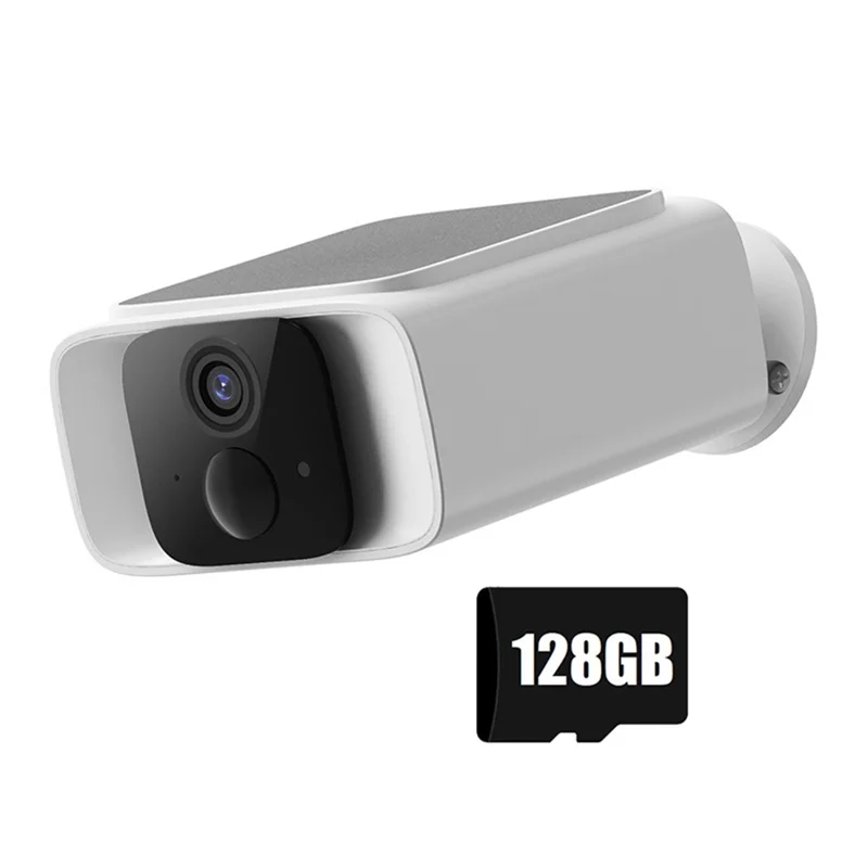 ABUO-TUYA 4G Solar Camera 1080P 128G Outdoor Surveillance System Color Night Vision PIR Detection Home Security Built-In Battery