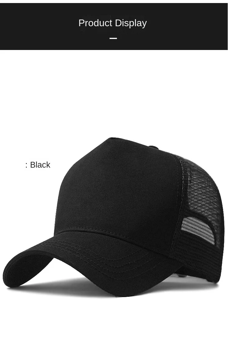 Großen Kopf Mann Große Größe Mesh Baseball Hüte Männlichen Freien Plus Größe Sport Caps Dad Oversize Trucker Cap 56-61cm 62-68cm – Detail 10