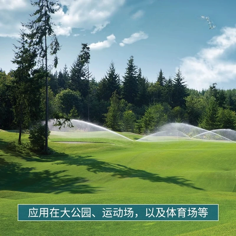 Buried rotary sprinkler, gear driven, suitable for golf and football turf