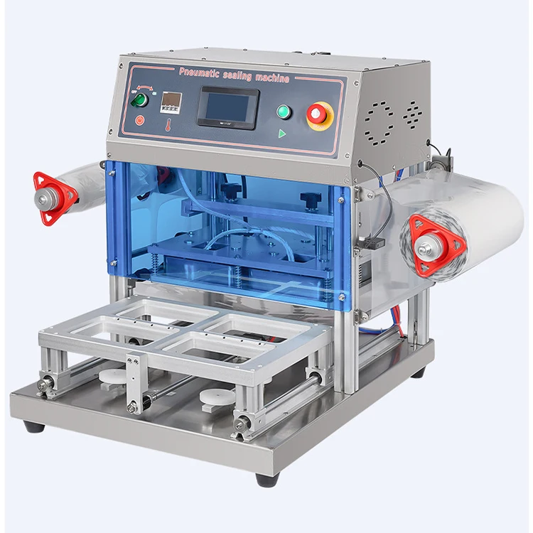 ku-Intelligent Touch Screen Gas Flush Packaging Machine Dual Four Head Automatic Sealer Freshness Preservation for Deli Foods